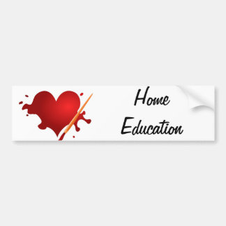 Autocollant De Voiture Éducation à la maison d'amour