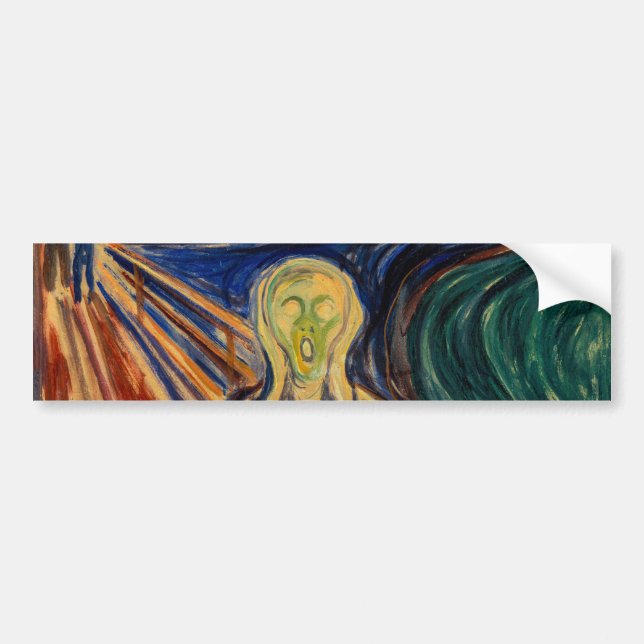 Autocollant De Voiture Edvard Munch - Le cri 1910 (Devant)