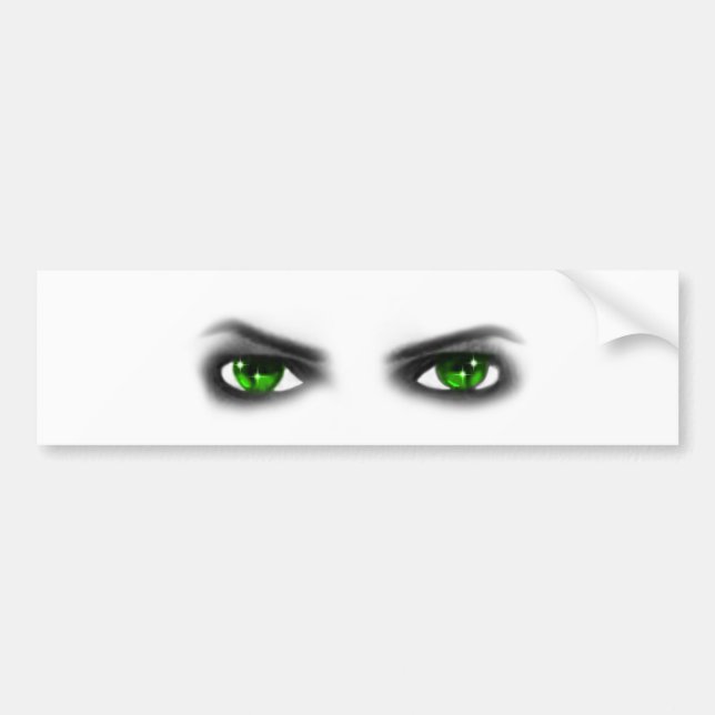 Autocollant De Voiture Eerie Green Eyes (Devant)