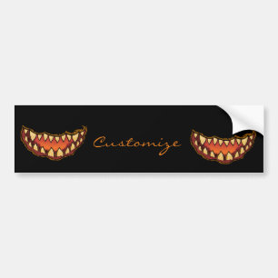Autocollant De Voiture Effrayant Jack o'lantern sourire Thunder_Cove