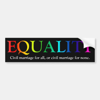 Autocollant De Voiture Égalité dans le mariage civil