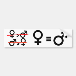Autocollant De Voiture Égalité entre les sexes - les femmes sont égales