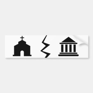 Autocollant De Voiture Église et État séparés