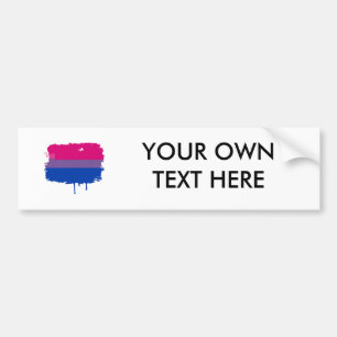 AUTOCOLLANT DE VOITURE ÉGOUTTURE BISEXUELLE DE DRAPEAU