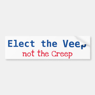 Autocollant De Voiture Elect the Veep - Kamala - Not the Creep, Trump