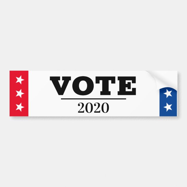 Autocollant De Voiture Élection de VOTE 2020 (Devant)