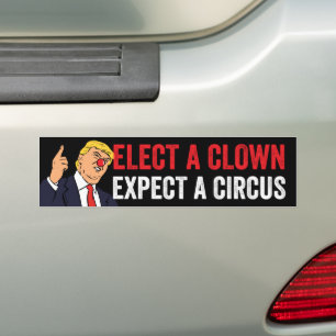 Autocollant De Voiture Élection D'Un Clown Pour Un Cirque Anti-Trump