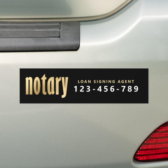 Autocollant De Voiture Élégant Agent de prêt Notaire Or (En voiture)