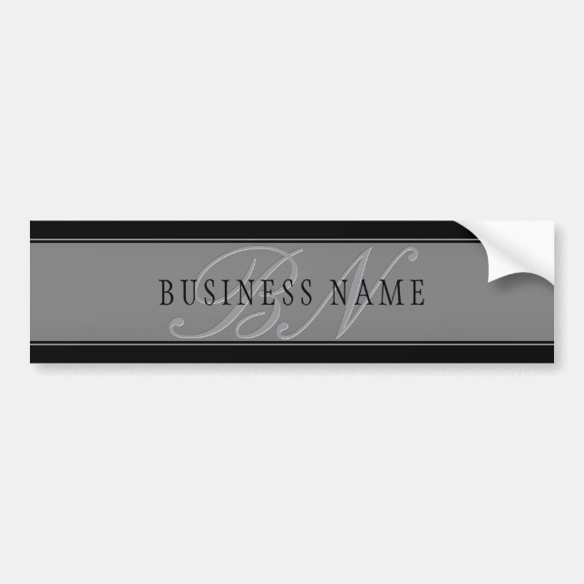 Autocollant De Voiture Élégant nom d'entreprise/autre texte script éditab (Devant)