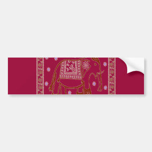 Autocollant De Voiture Éléphant d'art de Hindi