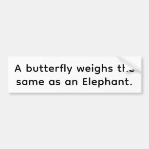 Autocollant De Voiture Éléphant Papillon Pèse Même Hankamer Artjunkhaus