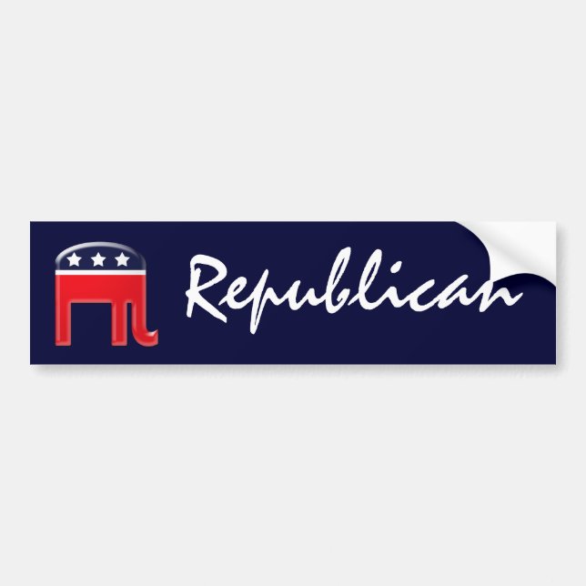 Autocollant De Voiture Éléphant républicain (Devant)