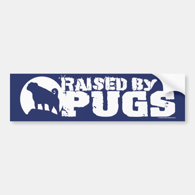 Autocollant De Voiture ÉLEVÉ PAR CARLINS Bleu Bumper Sticker (Devant)
