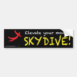 Autocollant De Voiture Élevez votre humeur. SKYDIVE !