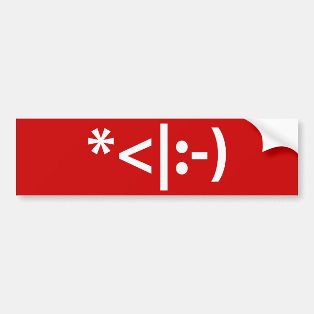 Autocollant De Voiture Elfe de Noël Emoticon Xmas ASCII Texte Art (Devant)