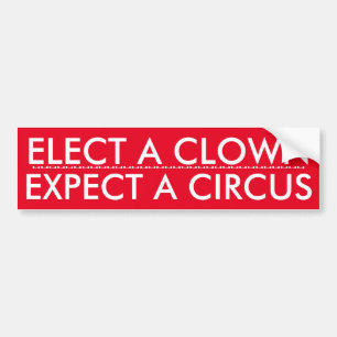 Autocollant De Voiture Élisez un adhésif pour pare-chocs de clown
