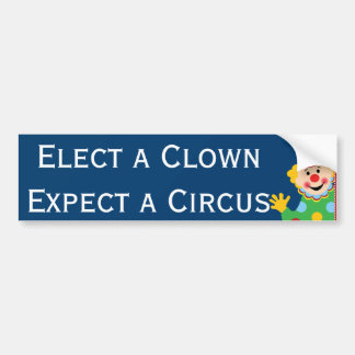 Autocollant De Voiture Élisez un clown attendent un cirque