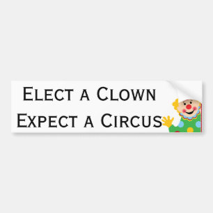 Autocollant De Voiture Élisez un clown attendent un cirque
