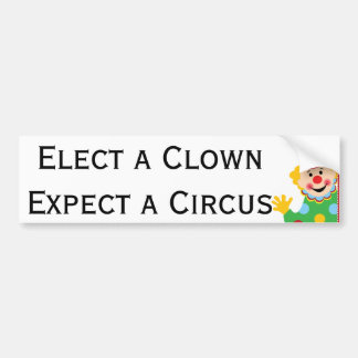 Autocollant De Voiture Élisez un clown attendent un cirque