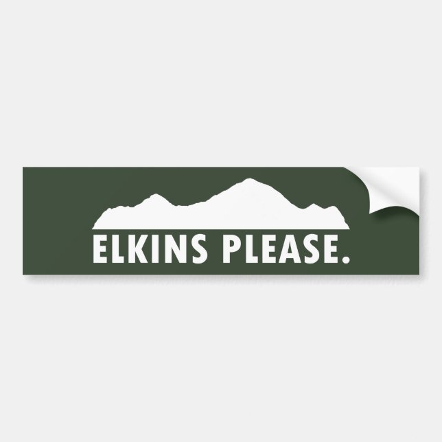 Autocollant De Voiture Elkins West Virginia S'il vous plaît (Devant)