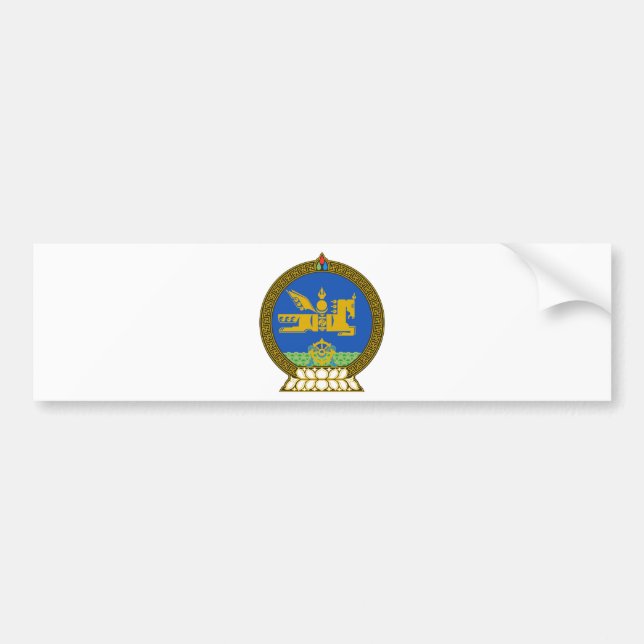 Autocollant De Voiture Emblème d'état de la Mongolie (Devant)