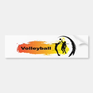 Autocollant De Voiture Emblème unique de volleyball