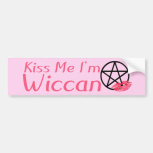 Autocollant De Voiture Embrassez-moi que je suis Wiccan
