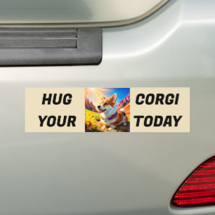 Autocollant De Voiture Embrassez votre Corgi aujourd'hui