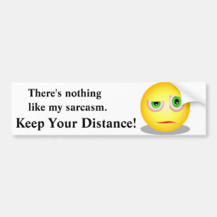 Autocollant De Voiture Emoji ignorant Sarcastique Personnaliser