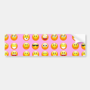 Autocollant De Voiture émoji rose pastel