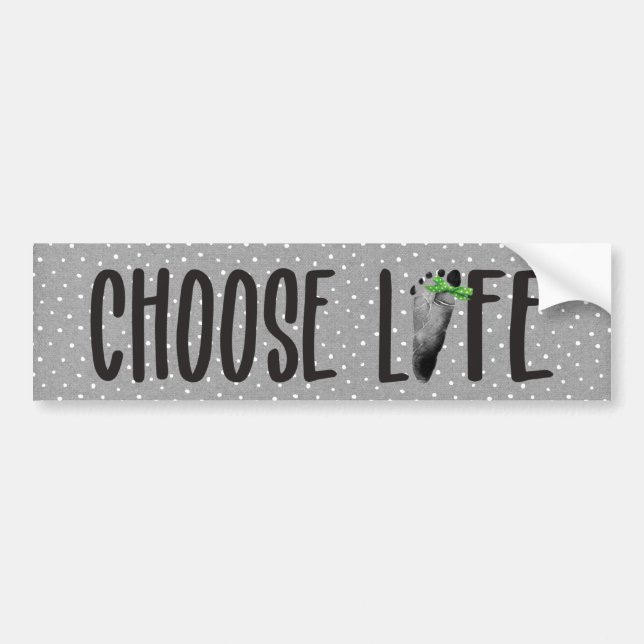 Autocollant De Voiture Empreinte Chose Life Baby avec Bow (Devant)