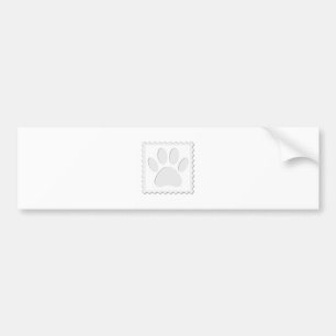 Autocollant De Voiture Empreinte de patte de chien coupé