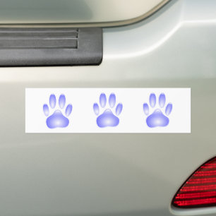 Autocollant De Voiture Empreinte de patte de chien de verre
