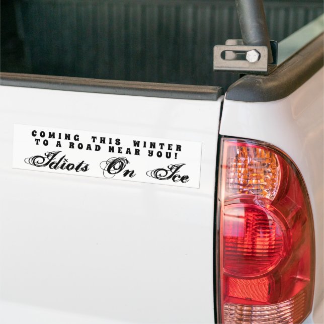 Autocollant De Voiture En hiver - Idiots sur glace personnalisables (Sur camion)