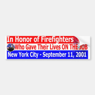 Autocollant De Voiture en l'honneur de firefighters911