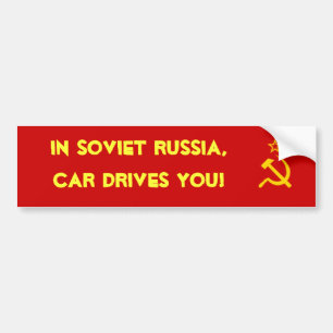 Autocollant De Voiture En Russie soviétique, la voiture vous conduit !
