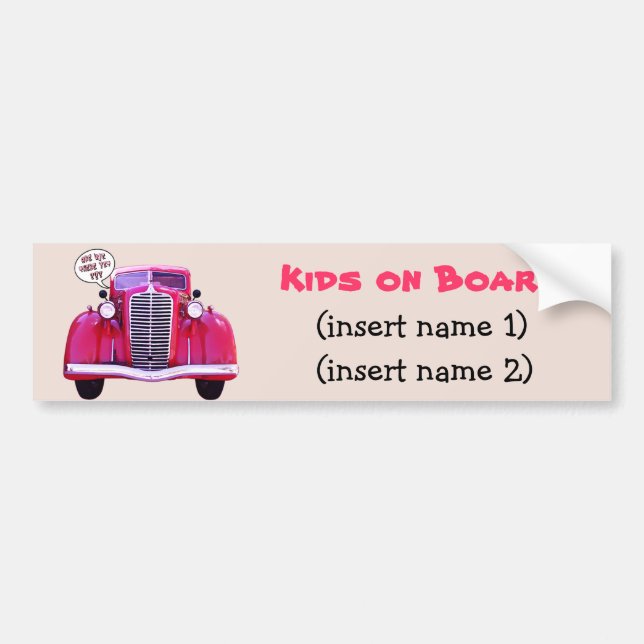 Autocollant De Voiture Enfants à bord (Devant)
