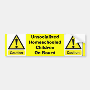 Autocollant De Voiture Enfants de Homeschooled de précaution