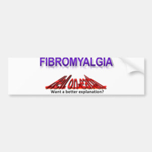 Autocollant De Voiture Enfer de fibromyalgie sur l'usage de la terre