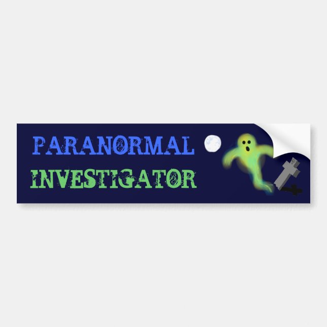 AUTOCOLLANT DE VOITURE ENQUÊTEUR PARANORMAL (Devant)