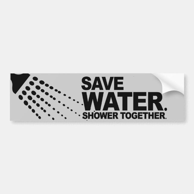 Autocollant De Voiture ENREGISTRER LA DOUCHE D'EAU ENSEMBLE -.png (Devant)