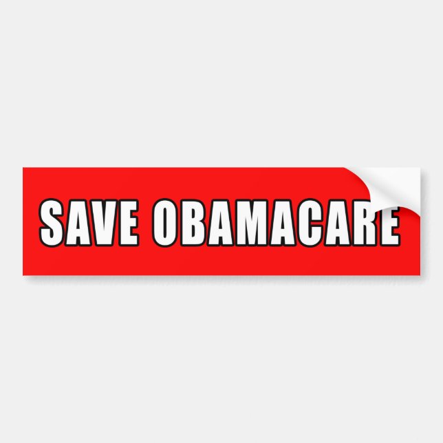 AUTOCOLLANT DE VOITURE ENREGISTRER L'ÉTIQUETTE DE BUMPER OBAMACARE (Devant)