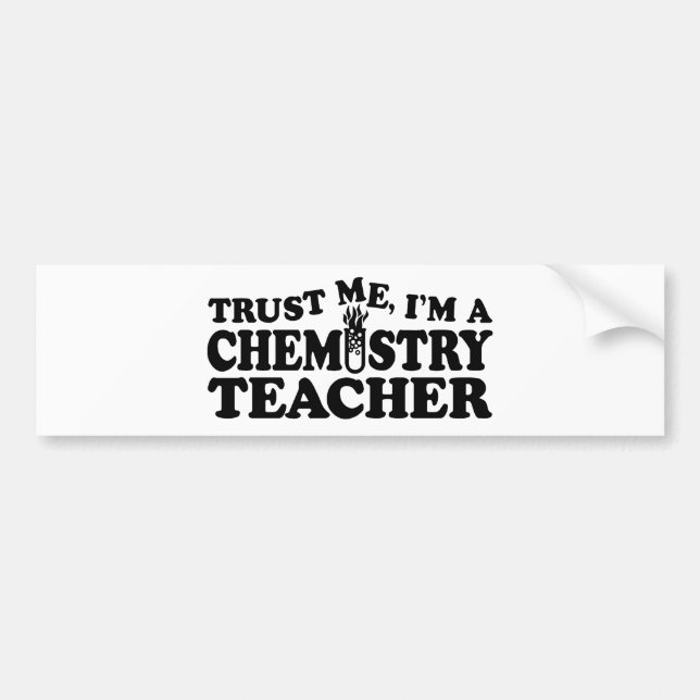 Autocollant De Voiture Enseignant en chimie (Devant)