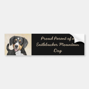 Autocollant De Voiture Entlebucher Mountain Dog Peinture - Art original