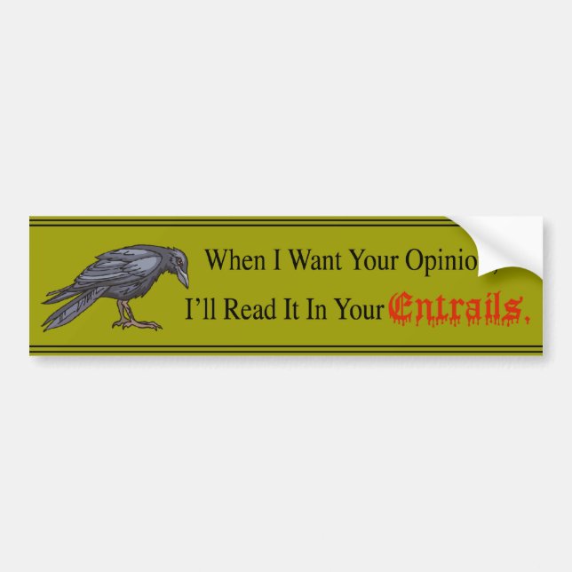Autocollant De Voiture entrailles de bumpersticker (Devant)