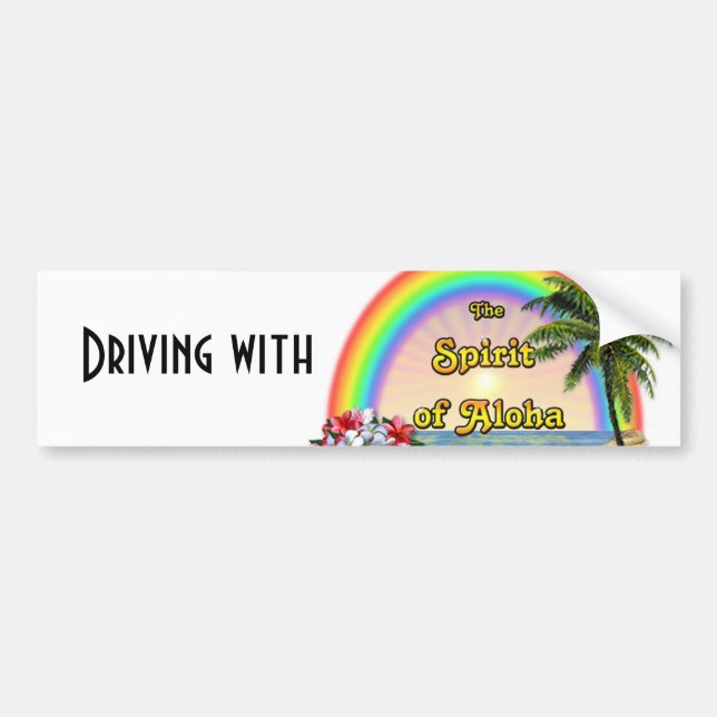 Autocollant De Voiture Entraînement avec l'esprit de Aloha (Devant)