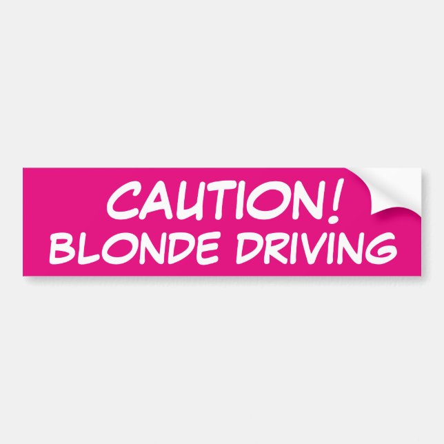 Autocollant De Voiture Entraînement de blonde de PRÉCAUTION (Devant)