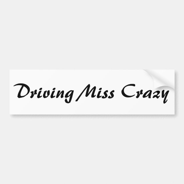 Autocollant De Voiture Entraînement de Mlle Crazy (Devant)