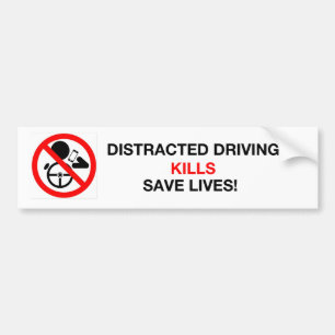 Autocollant De Voiture Entraînement distrait par adhésif pour pare-chocs