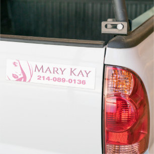 Autocollant De Voiture Entreprise de maquillage rose et blanc